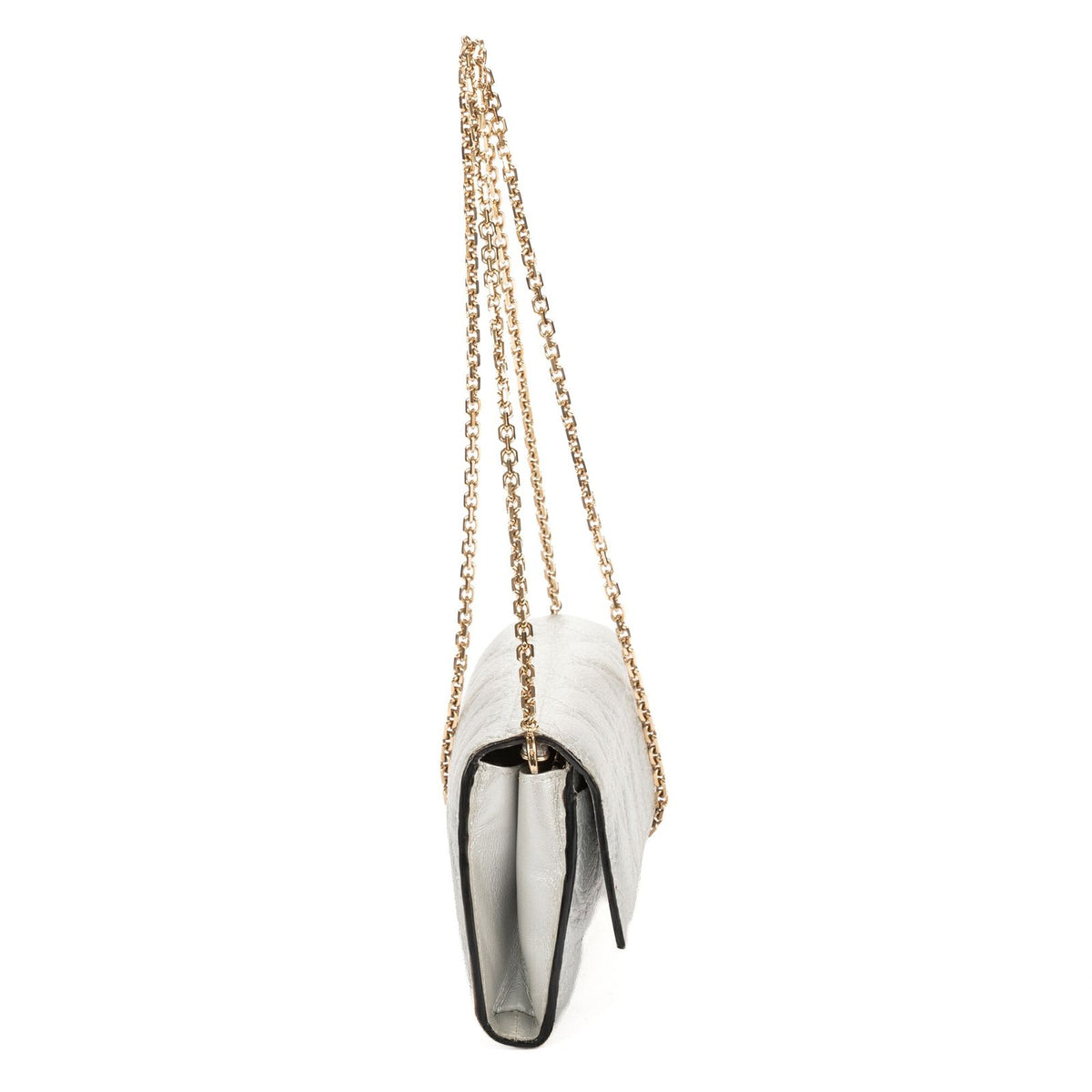 Dior Miss Dior Wallet on Chain Metallic Gray Cannage Lambskin Leather Shoulder — view 4