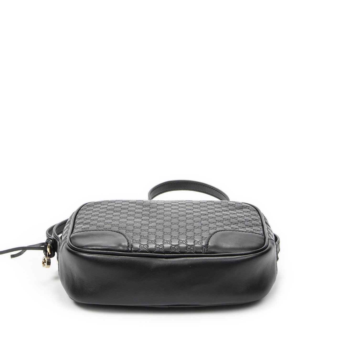 Gucci Bree Cross Belt Bag Black Micro Guccissima Leather — view 6