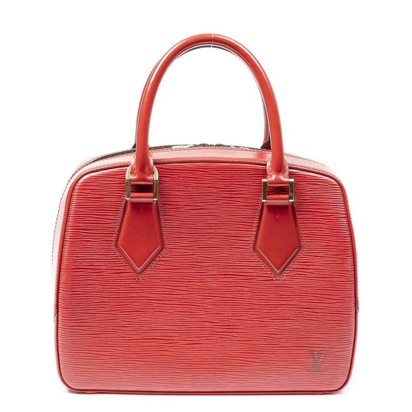 Louis Vuitton Blanc Red Epi Handbag