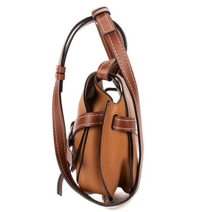 Loewe Gate Belt Bag Brown Calfskin Leather — view 3