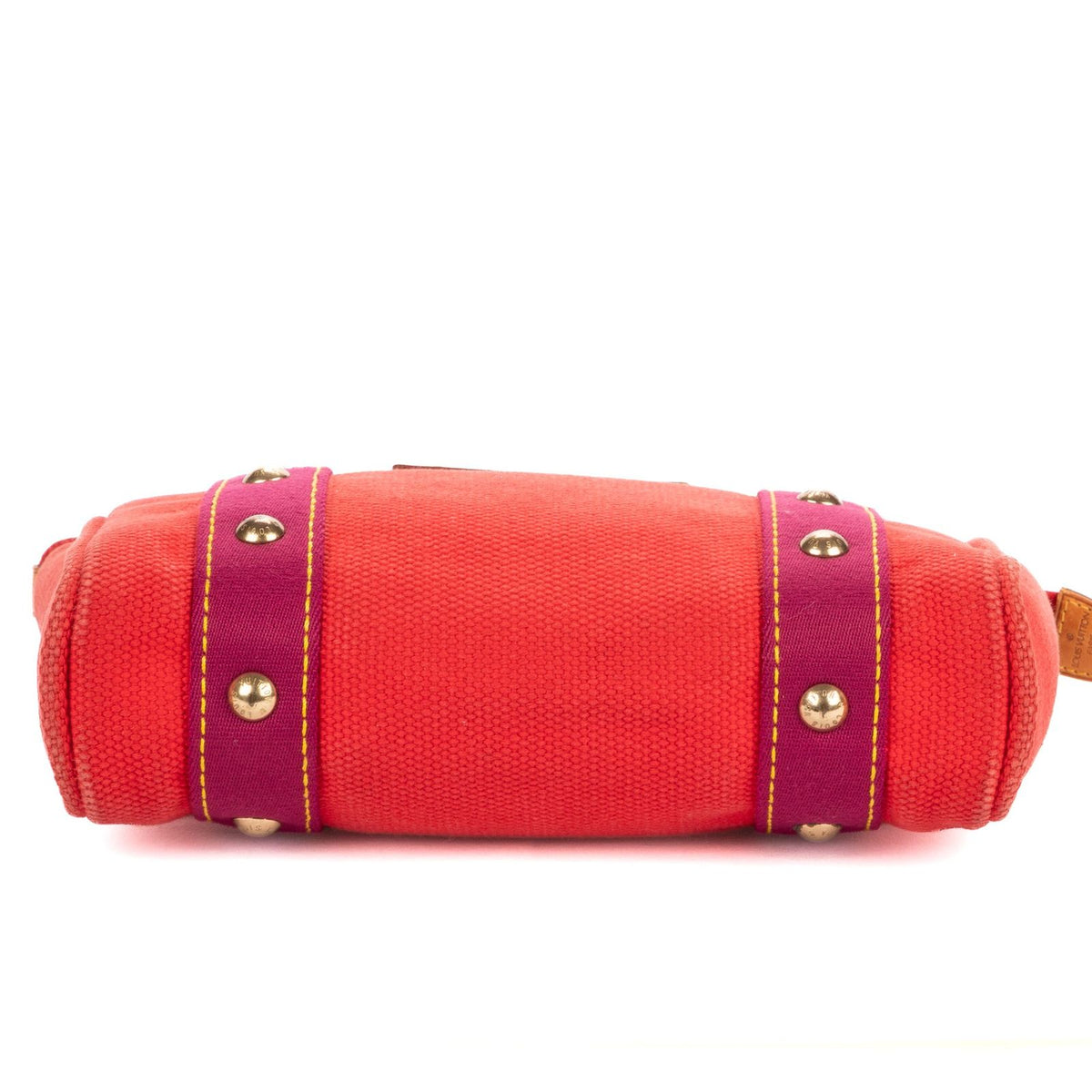 Louis Vuitton Antigua Cabas Red Magenta Oven Canvas Shoulder Bag — view 6