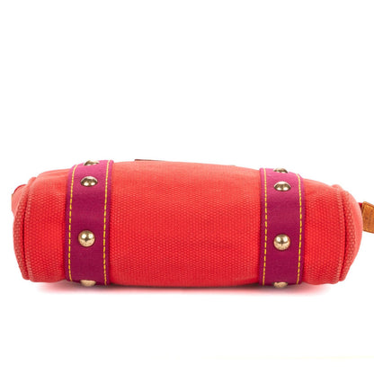 Louis Vuitton Antigua Cabas Red Magenta Oven Canvas Shoulder Bag — view 6
