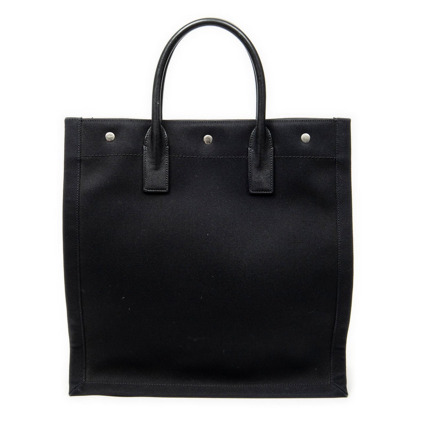 Saint Laurent Vertical Rive Gauche Tote Black Canvas — view 5