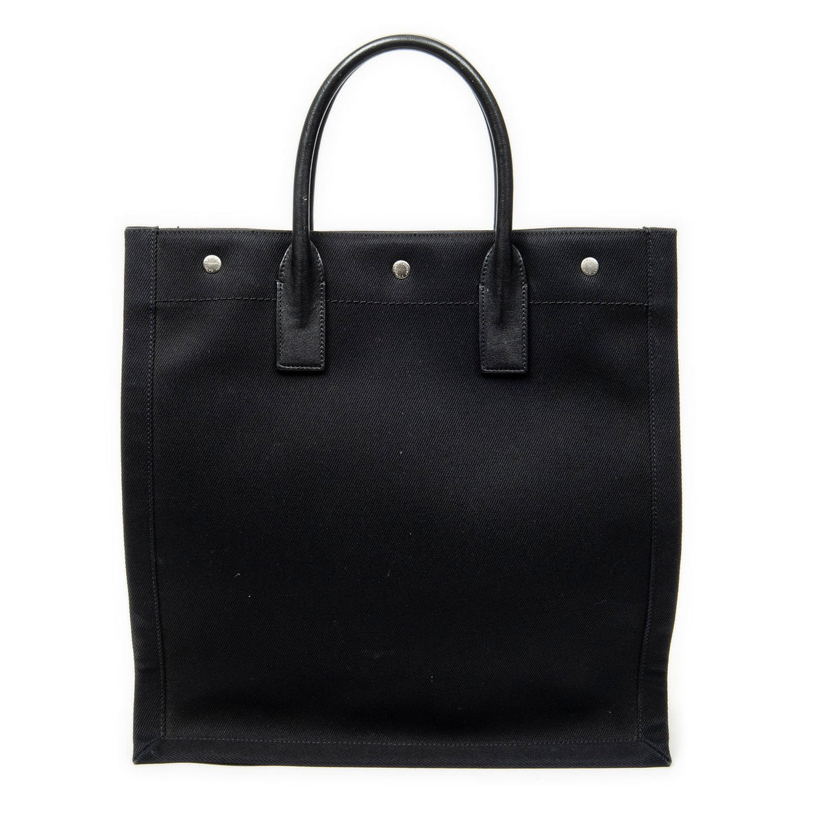 Saint Laurent Vertical Rive Gauche Tote Black Canvas — view 5