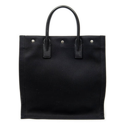 Saint Laurent Vertical Rive Gauche Tote Black Canvas — view 5