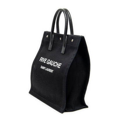 Saint Laurent Vertical Rive Gauche Tote Black Canvas — view 2