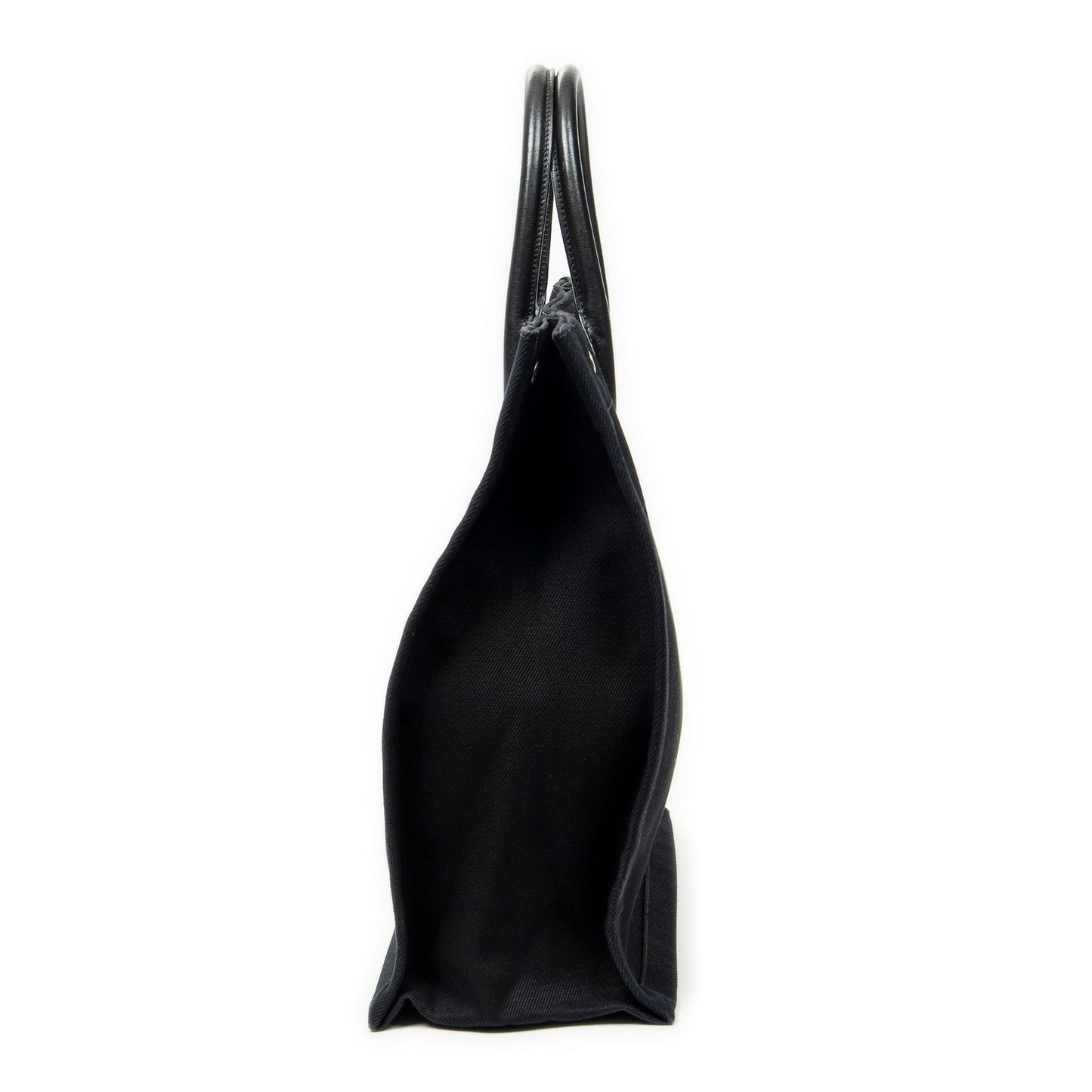 Saint Laurent Vertical Rive Gauche Tote Black Canvas — view 3