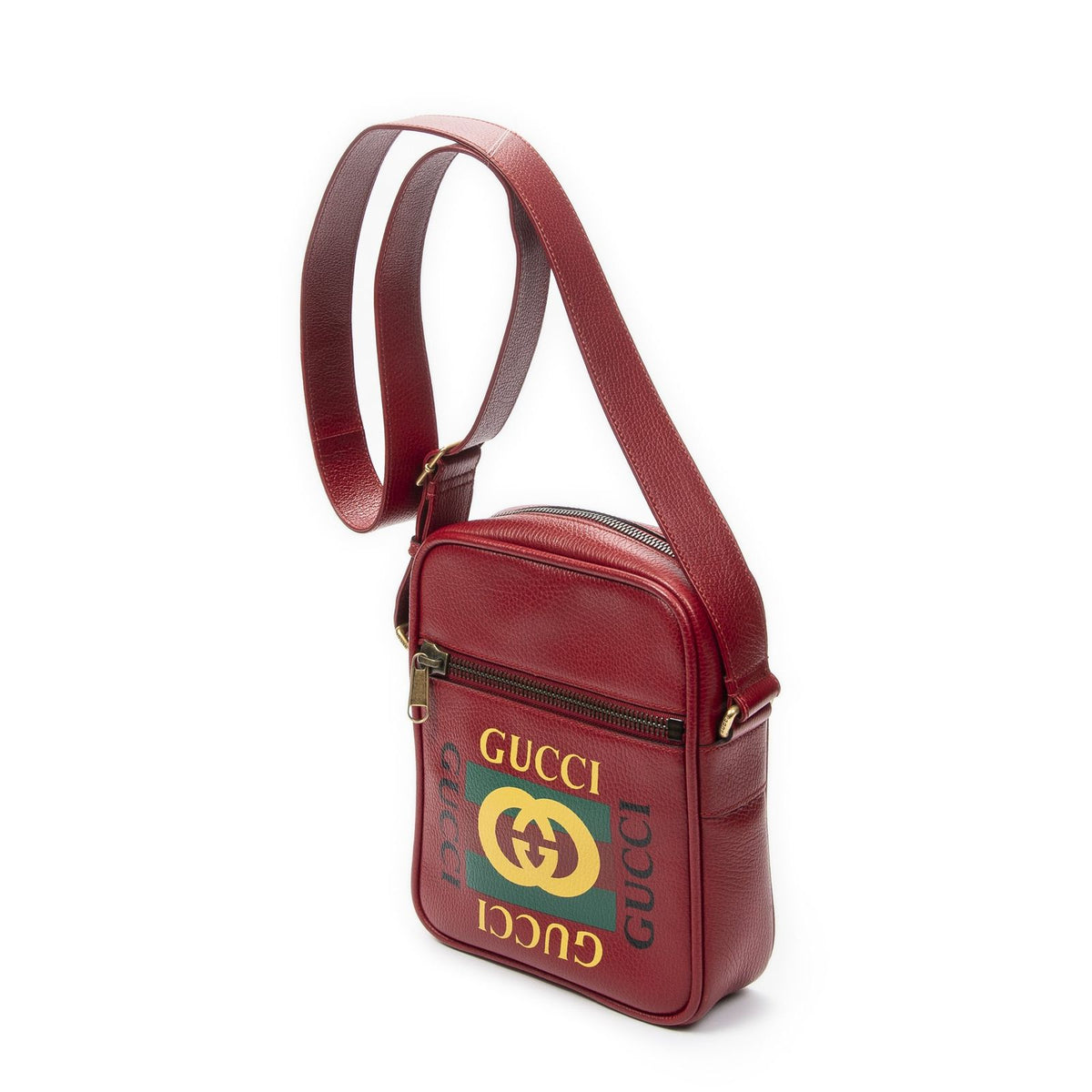 Gucci Small Messenger Red Grain Calfskin Leather — view 2