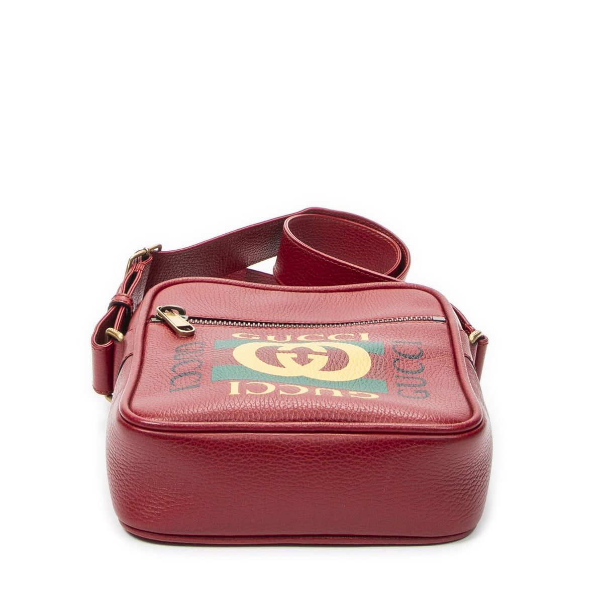 Gucci Small Messenger Red Grain Calfskin Leather — view 6