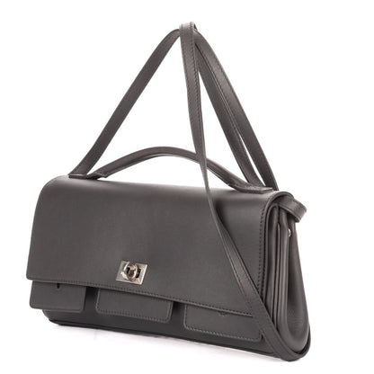 Balenciaga Small Bel Air Clutch Gray Smooth Calfskin — view 2