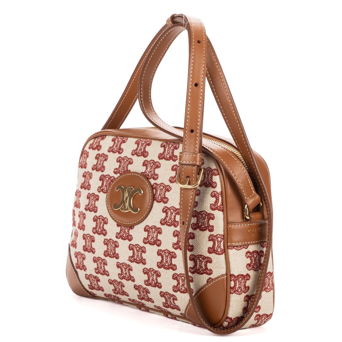 Celine Camera Bag Beige Red Canvas — view 2