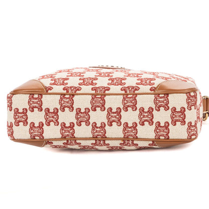 Celine Camera Bag Beige Red Canvas — view 6