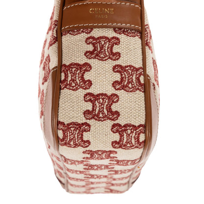 Celine Camera Bag Beige Red Canvas — view 7