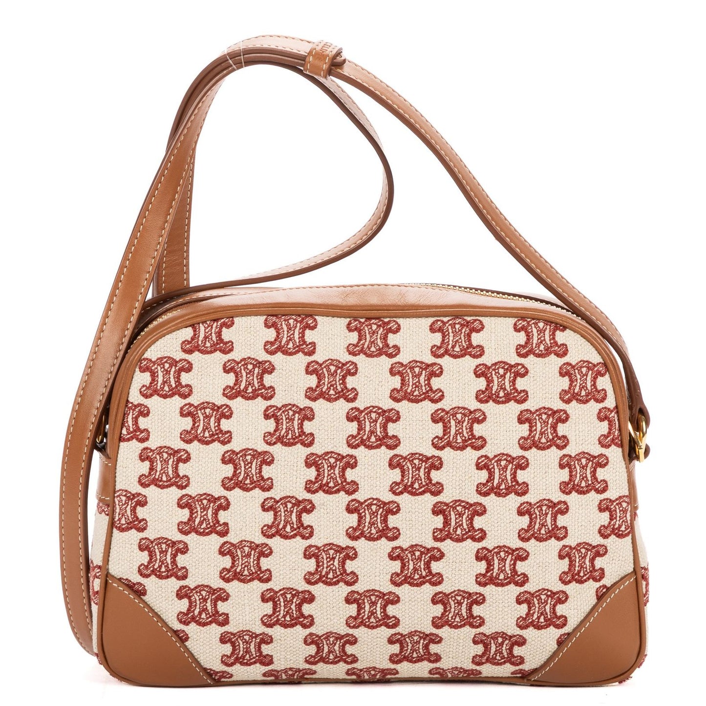 Celine Camera Bag Beige Red Canvas — view 5