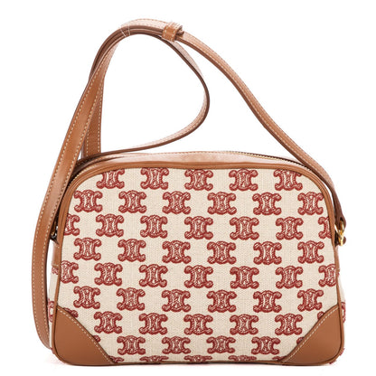 Celine Camera Bag Beige Red Canvas — view 5