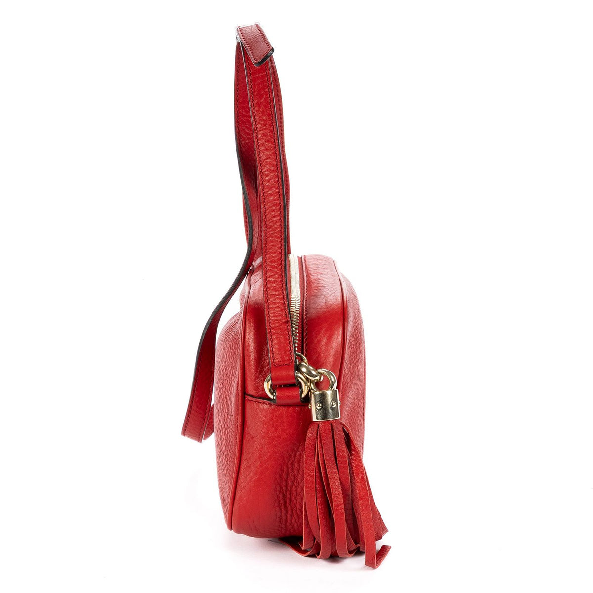 Gucci Soho Disco Crossbody Red Grain Calfskin Leather — view 4