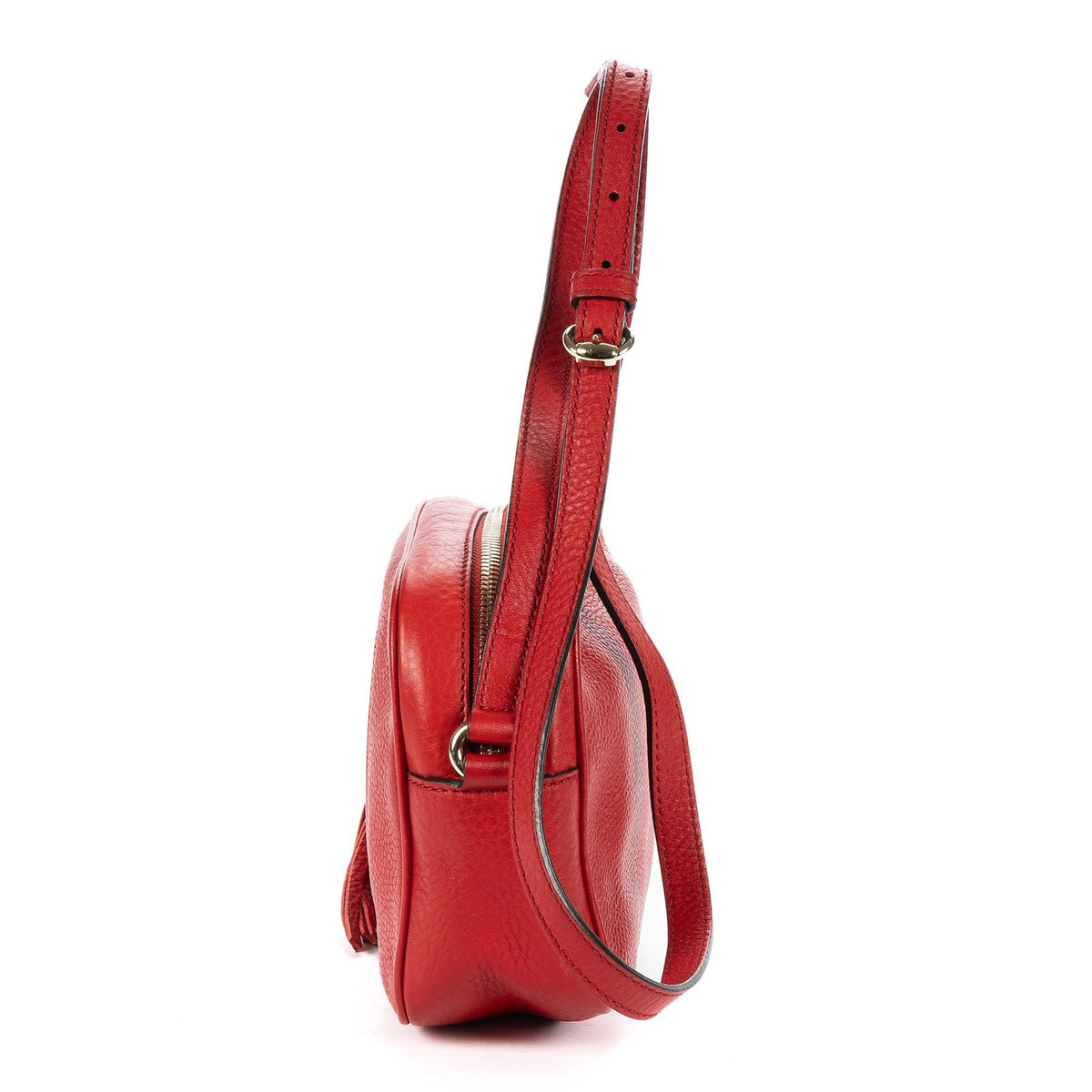 Gucci Soho Disco Crossbody Red Grain Calfskin Leather — view 3