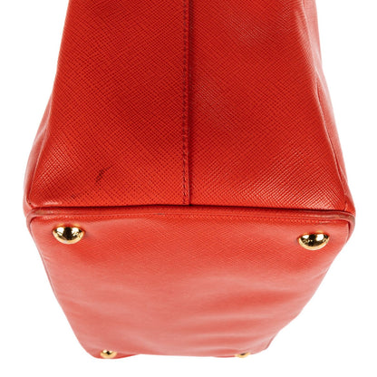 Prada Medium Garda Tote Orange Saffiano Luxe Leather — view 7