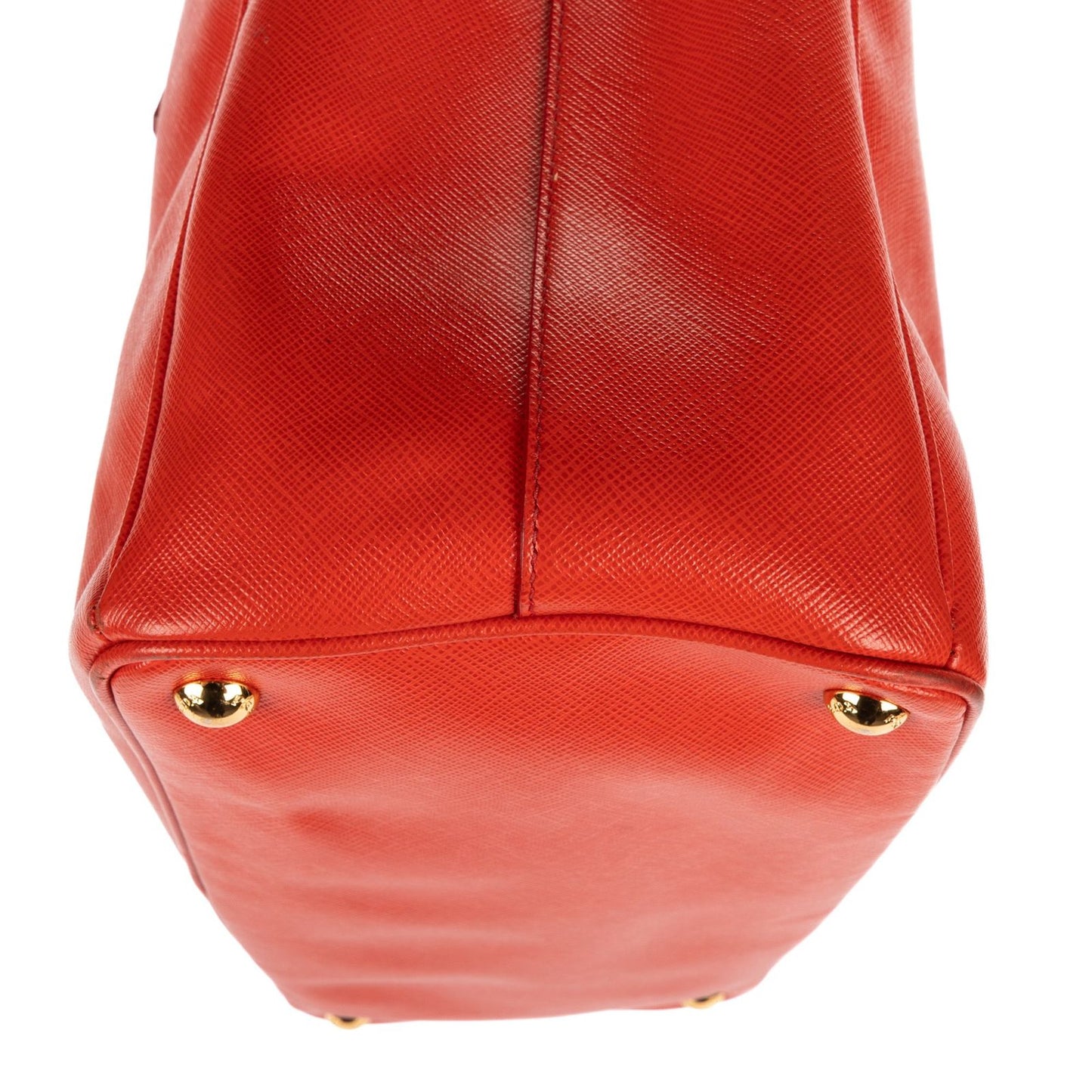 Prada Medium Garda Tote Orange Saffiano Luxe Leather — view 8