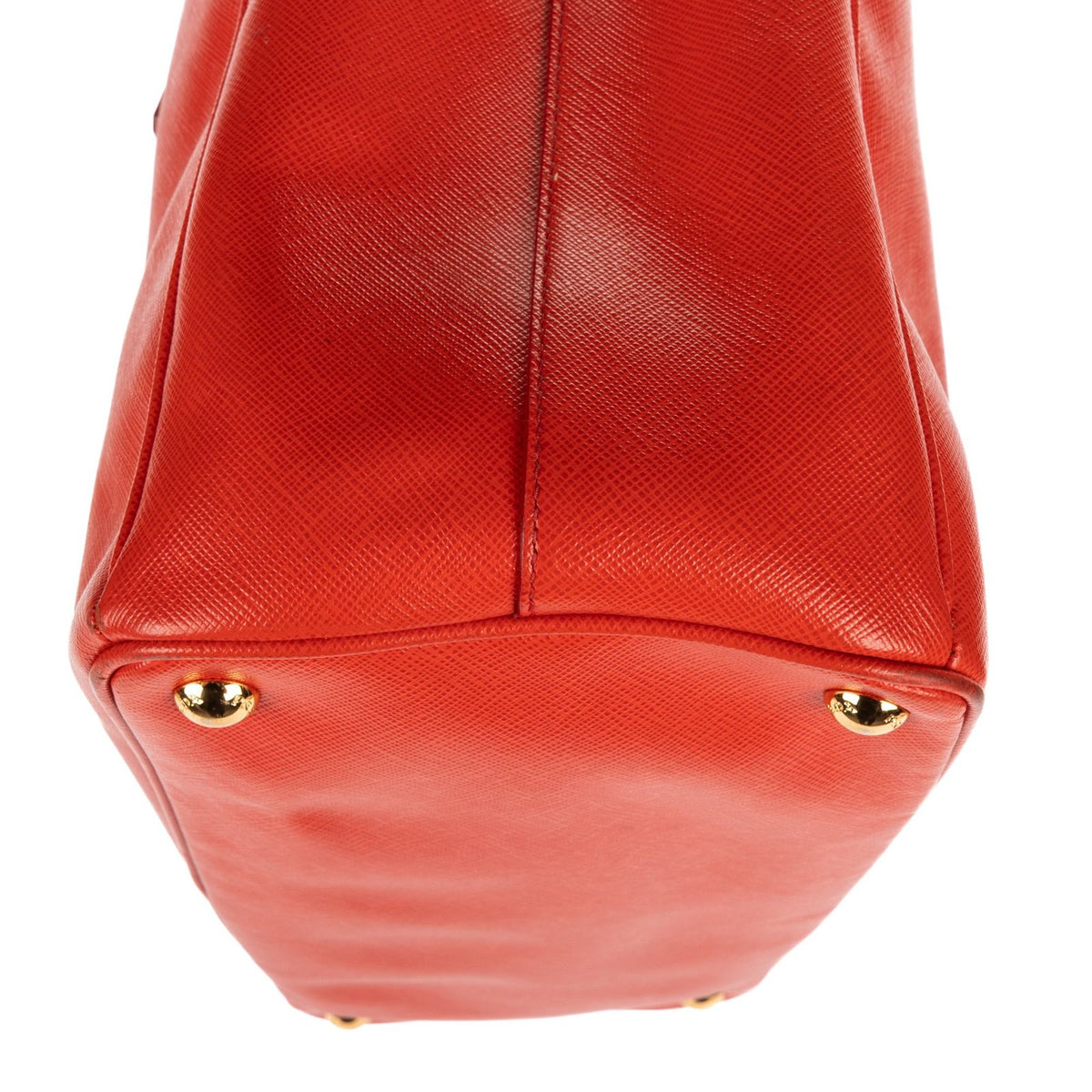 Prada Medium Garda Tote Orange Saffiano Luxe Leather — view 8