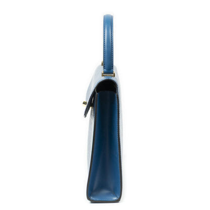 Louis Vuitton Malesherbes Blue Epi Handbag — view 3