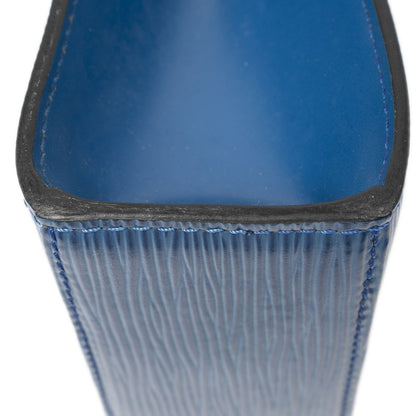 Louis Vuitton Malesherbes Blue Epi Handbag — view 8