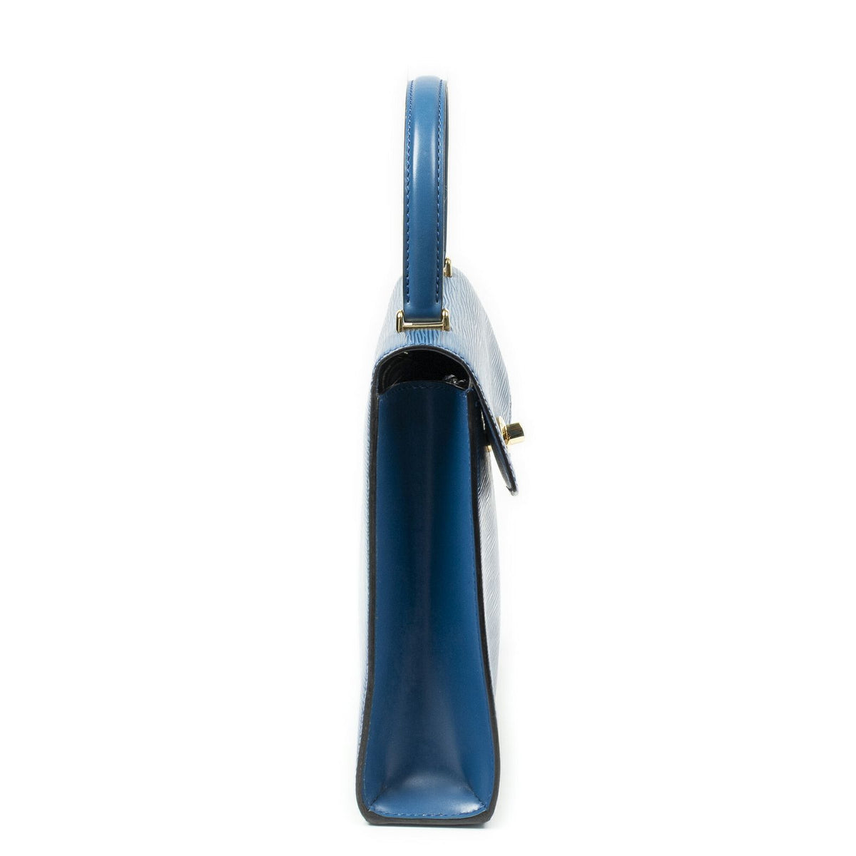 Louis Vuitton Malesherbes Blue Epi Handbag — view 4