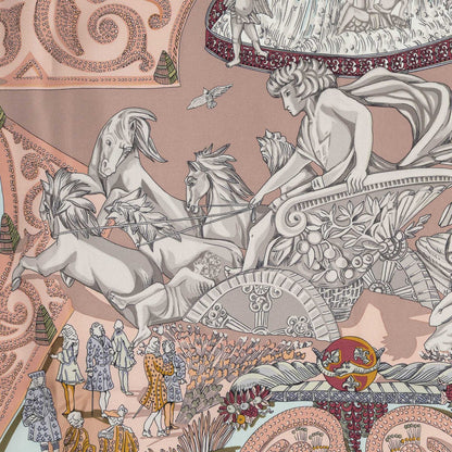 Hermes Scarf Teal Pink Light Bluetwill Silk — view 3