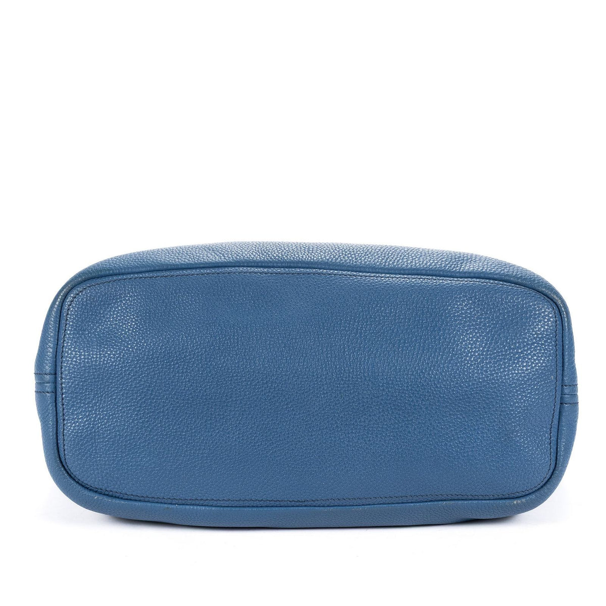 Prada Large Hobo Top Handle Blue Vitello Daino — view 6
