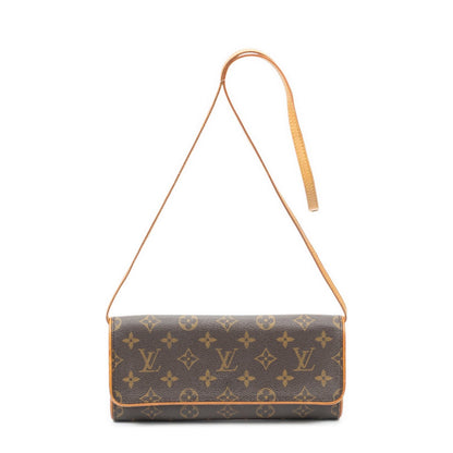 Louis Vuitton Twin Brown Monogram Canvas Shoulder Bag