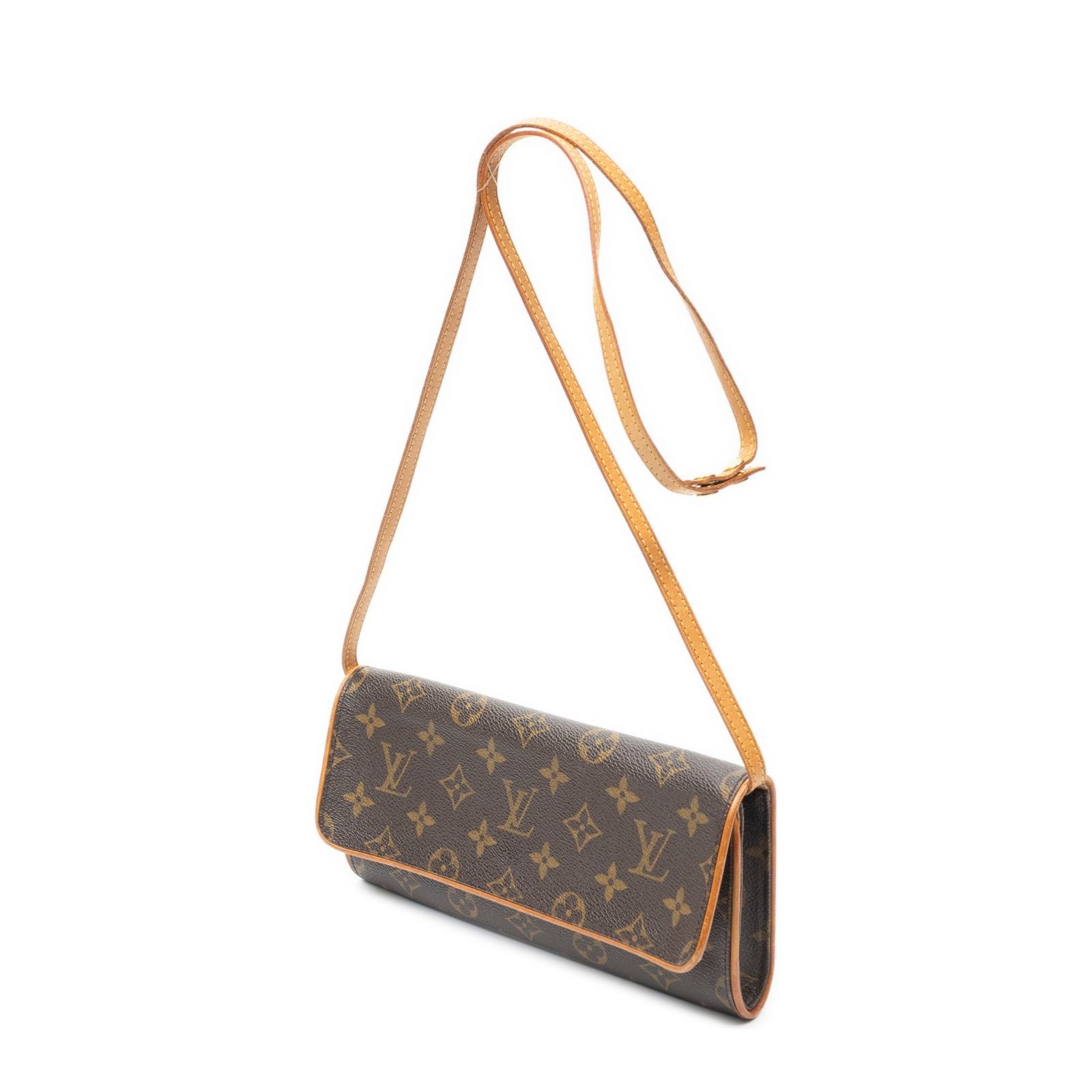 Louis Vuitton Twin Brown Monogram Canvas Shoulder Bag — view 2