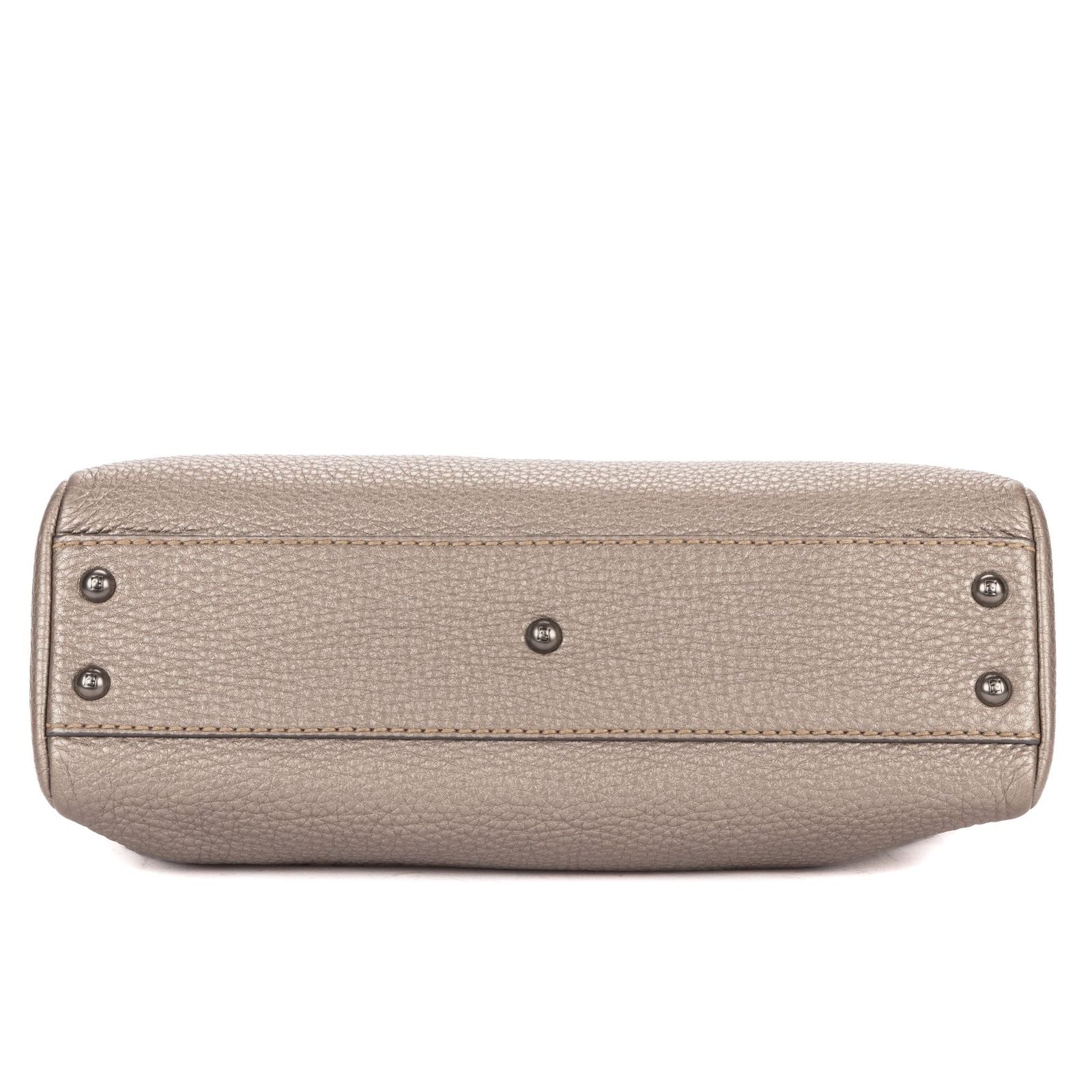 Fendi Medium Peekaboo Gray Selleria Leather Handbag — view 6