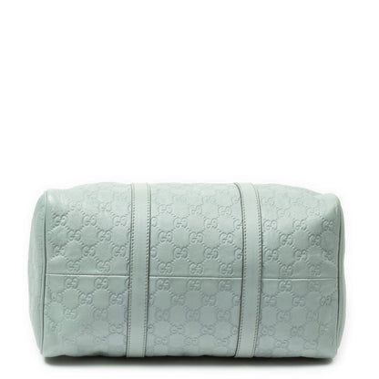 Gucci Medium Boston Light Blue Guccissima Handbag — view 6