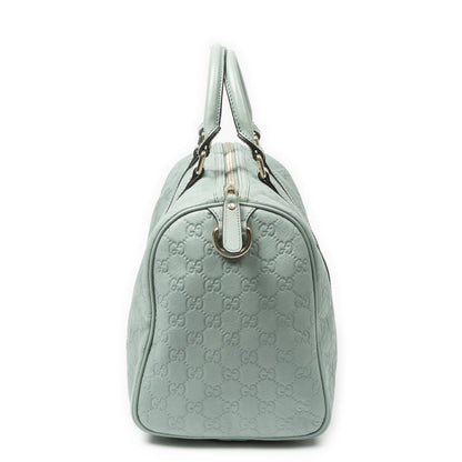 Gucci Medium Boston Light Blue Guccissima Handbag — view 4