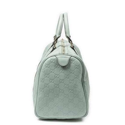 Gucci Medium Boston Light Blue Guccissima Handbag — view 3