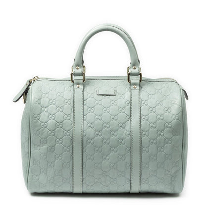 Gucci Medium Boston Light Blue Guccissima Handbag