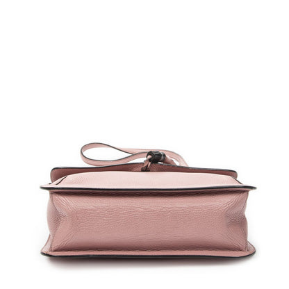 Gucci Medium Bamboo Daily Flap Bag Pink Grain Calfskin Leather — view 6