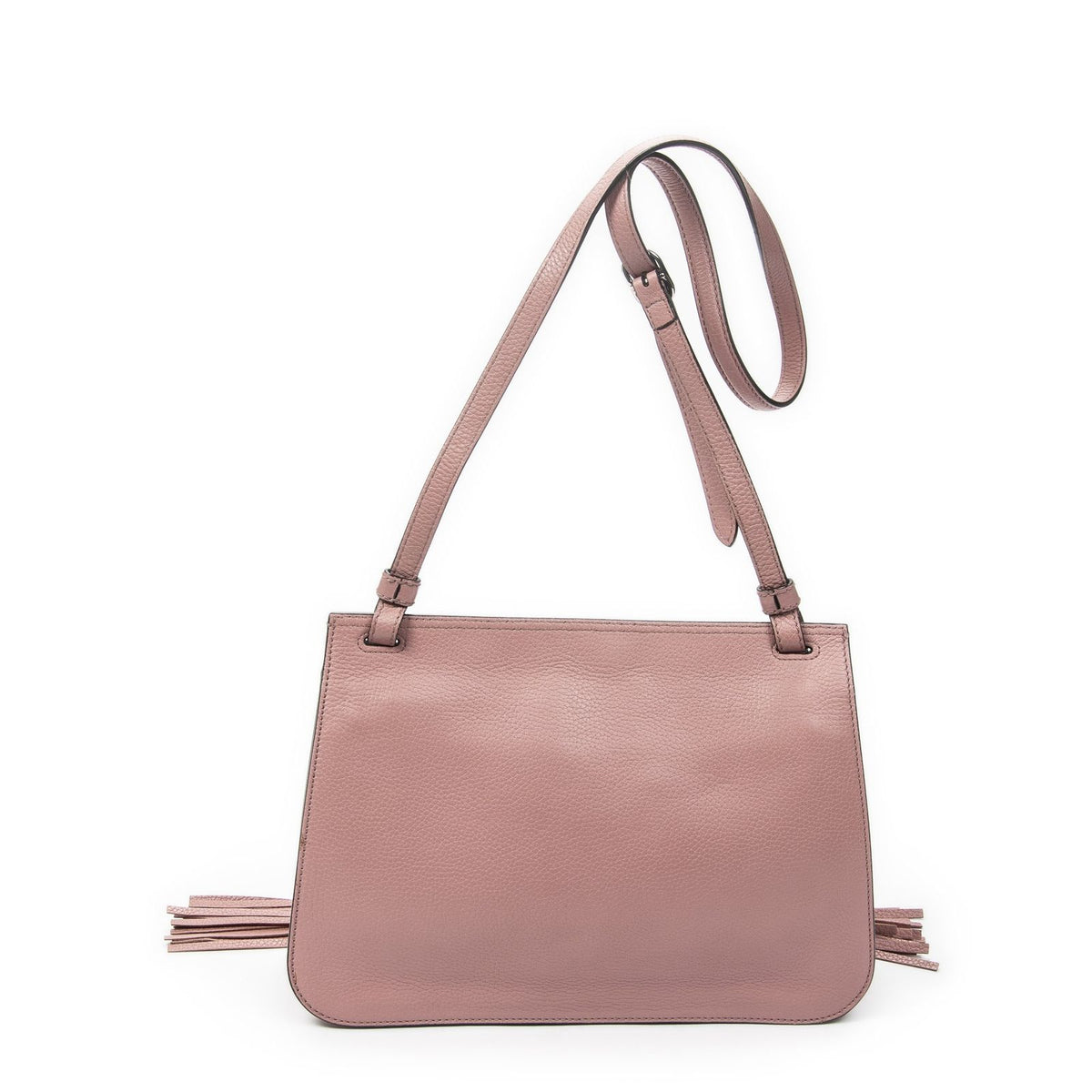 Gucci Medium Bamboo Daily Flap Bag Pink Grain Calfskin Leather — view 5