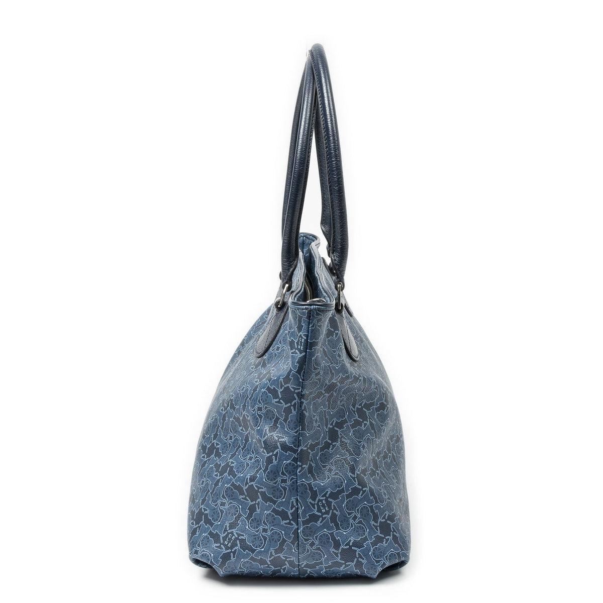 Celine Horizontal Sulky Zip Tote Navy Carriage Print Canvas — view 4
