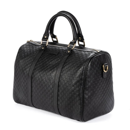 Gucci Medium Boston Black Micro Guccissima Leather Shoulder Bag — view 2