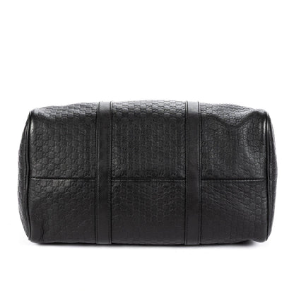 Gucci Medium Boston Black Micro Guccissima Leather Shoulder Bag — view 6