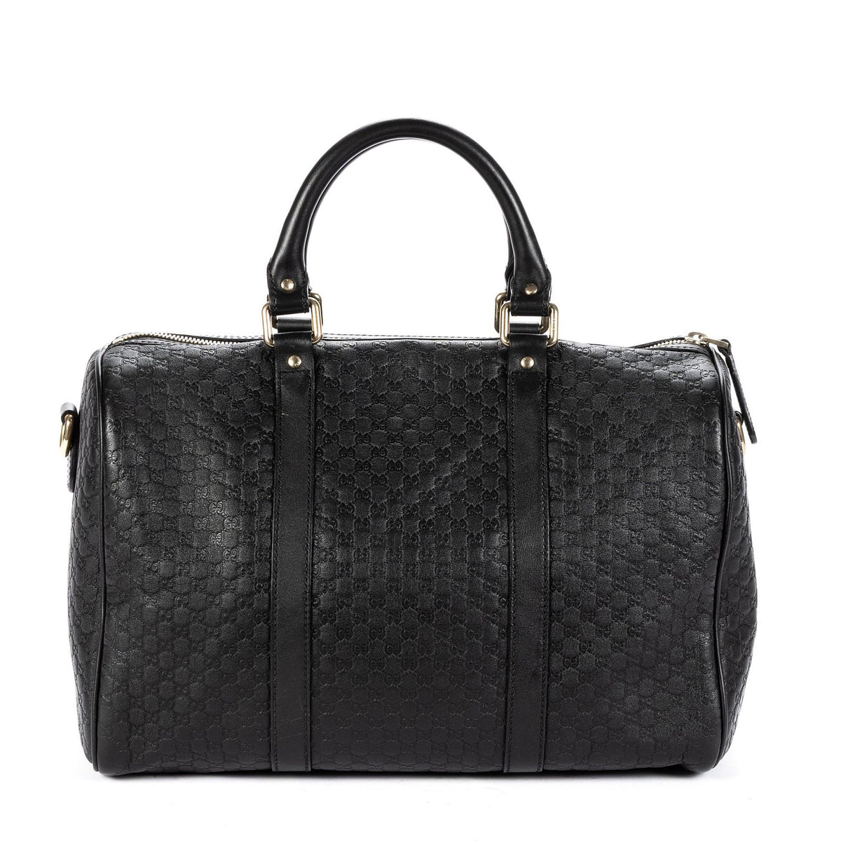 Gucci Medium Boston Black Micro Guccissima Leather Shoulder Bag — view 5
