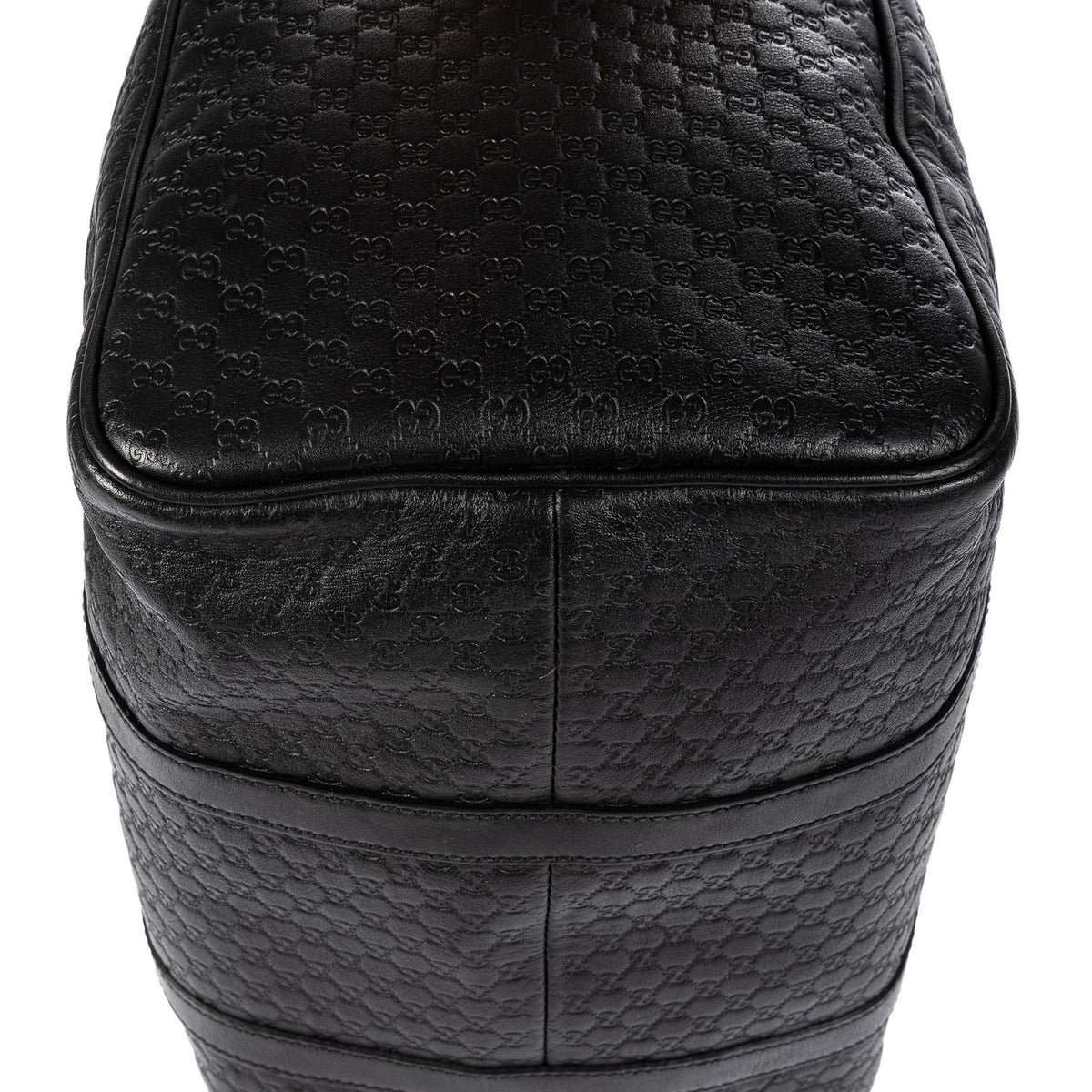 Gucci Medium Boston Black Micro Guccissima Leather Shoulder Bag — view 8