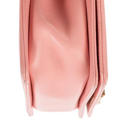 Chanel Limited Edition Weave Mini Boy Flap Bag Pink Che Blanc Embroidery Leather — view 8