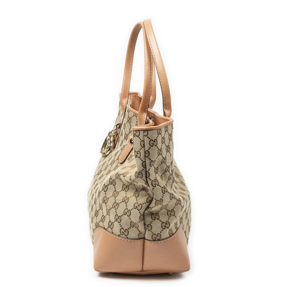 Gucci Heartbit Open Tote Light Orange Beige GG Canvas — view 3