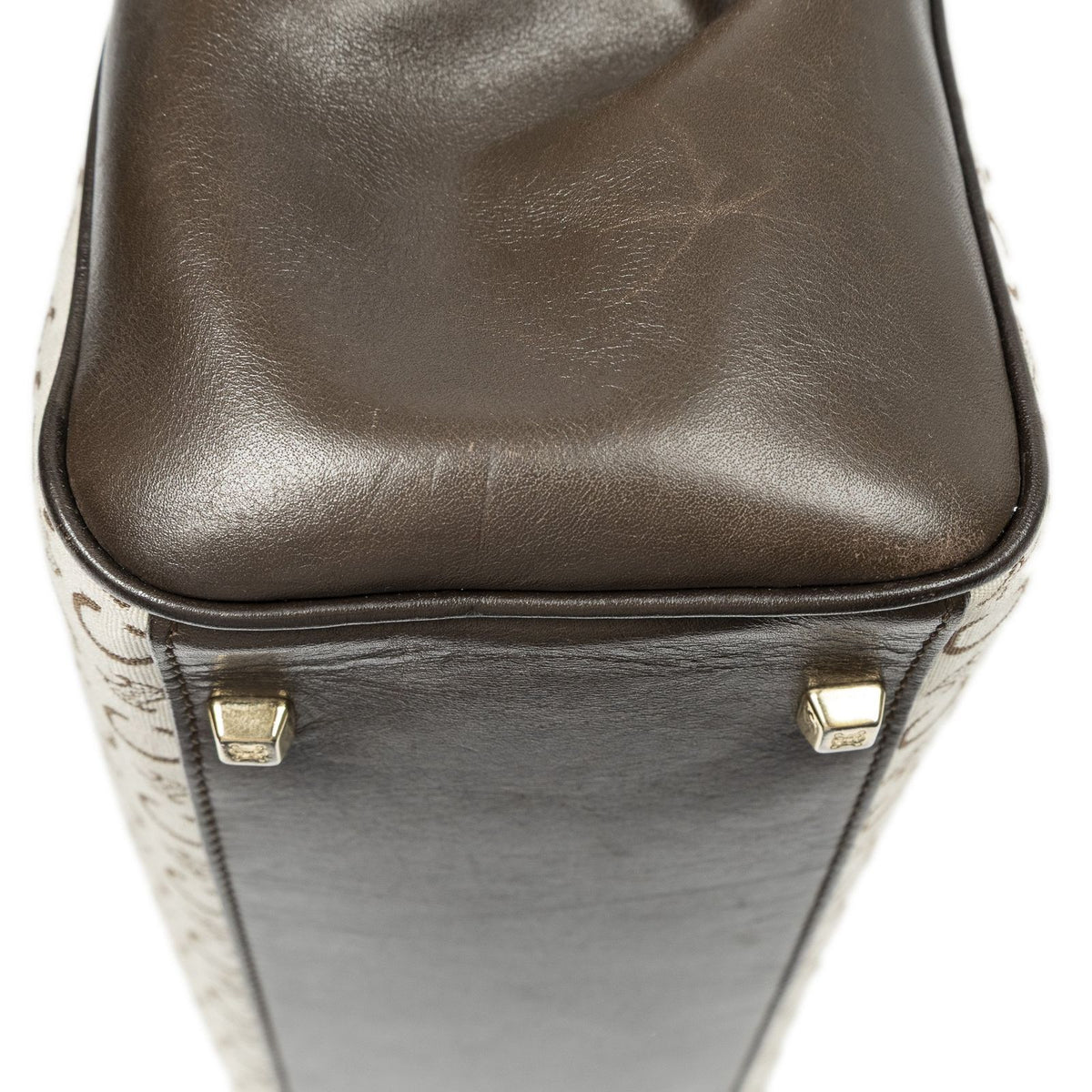 Celine Vintage Document Tote Ivory Dark Brown C Macadam Canvas — view 8