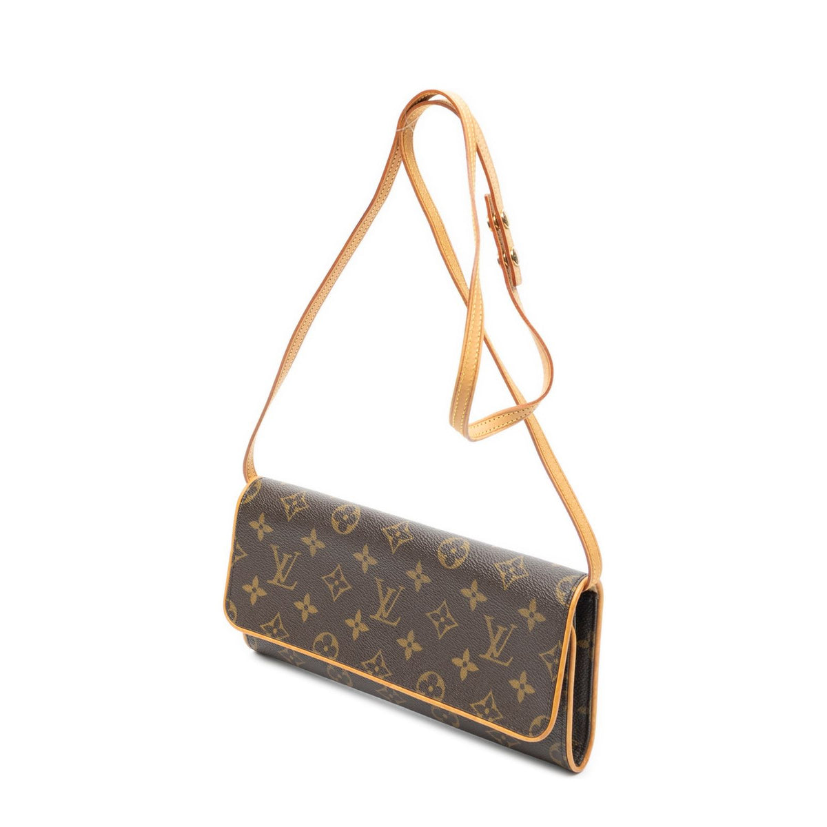 Louis Vuitton Twin Brown Monogram Canvas Shoulder Bag — view 2