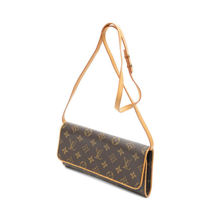 Louis Vuitton Twin Brown Monogram Canvas Shoulder Bag — view 2