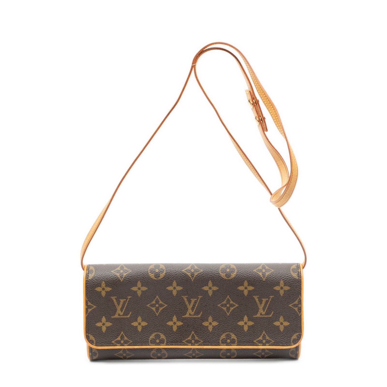 Louis Vuitton Twin Brown Monogram Canvas Shoulder Bag