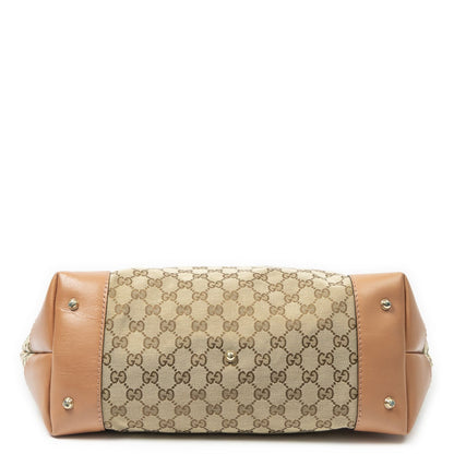 Gucci Heartbit Open Tote Light Orange Beige GG Canvas — view 6